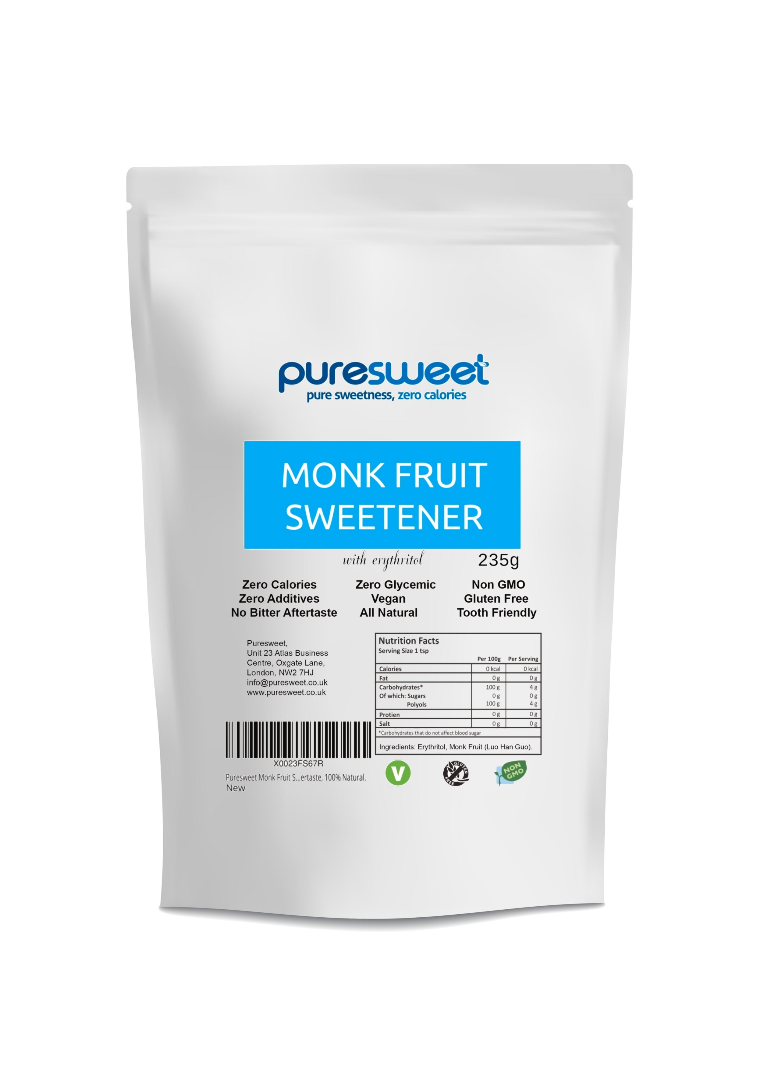 Puresweet® Monk Fruit Sweetener 235g | Puresweet Sweetener