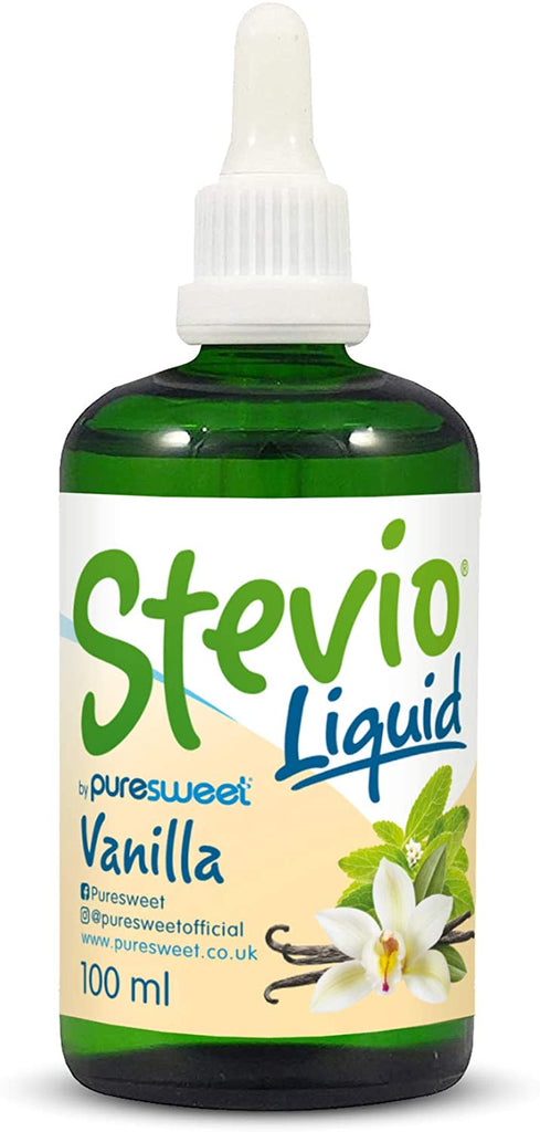 Stevio® Vanilla Flavour Stevia Liquid Drops 100ml, by Puresweet®