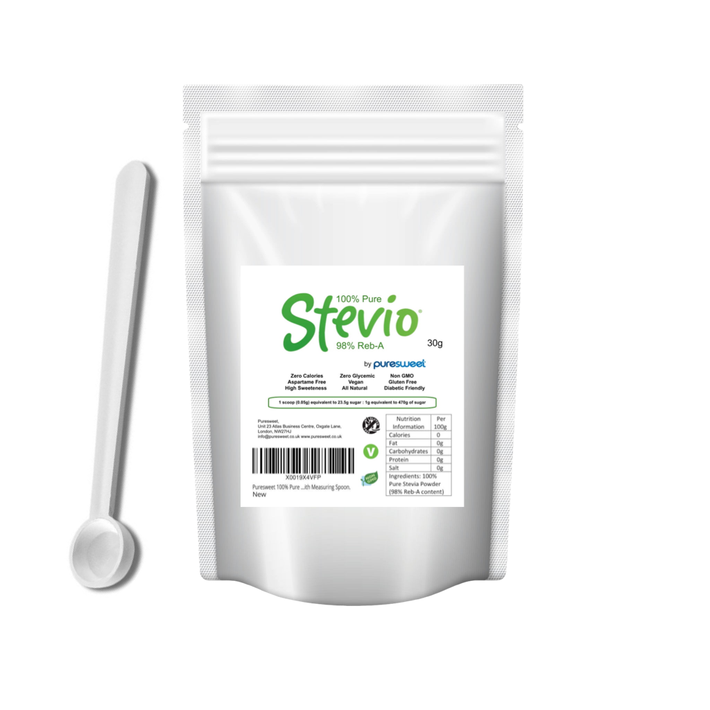 Stevio® 30g (Reb-A 98%) Pure Stevia Extract, by Puresweet®