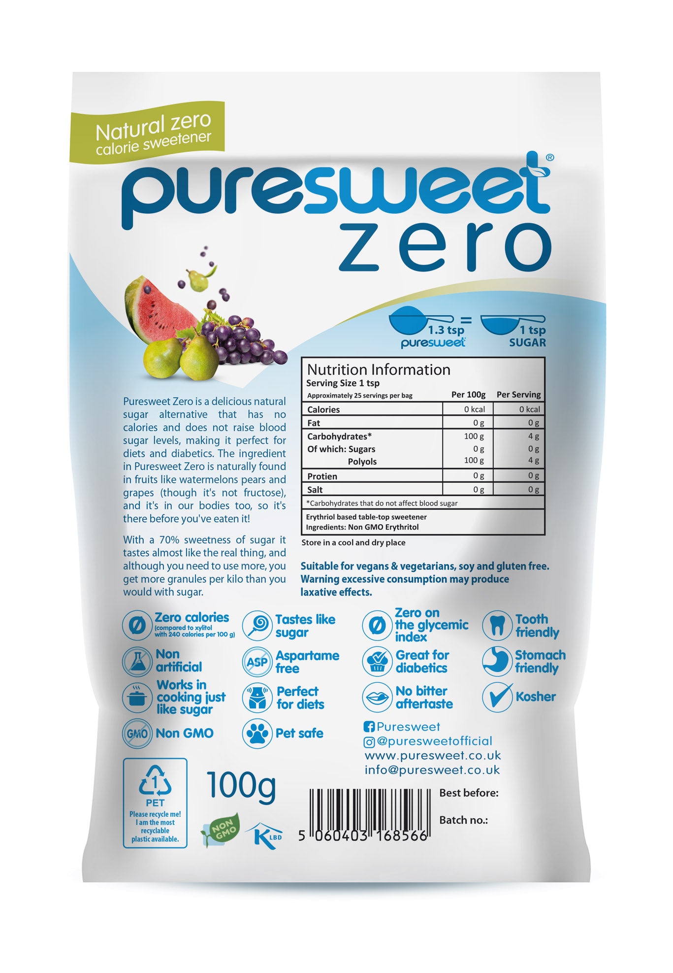 Puresweet Zero® 100g | Puresweet Sweetener